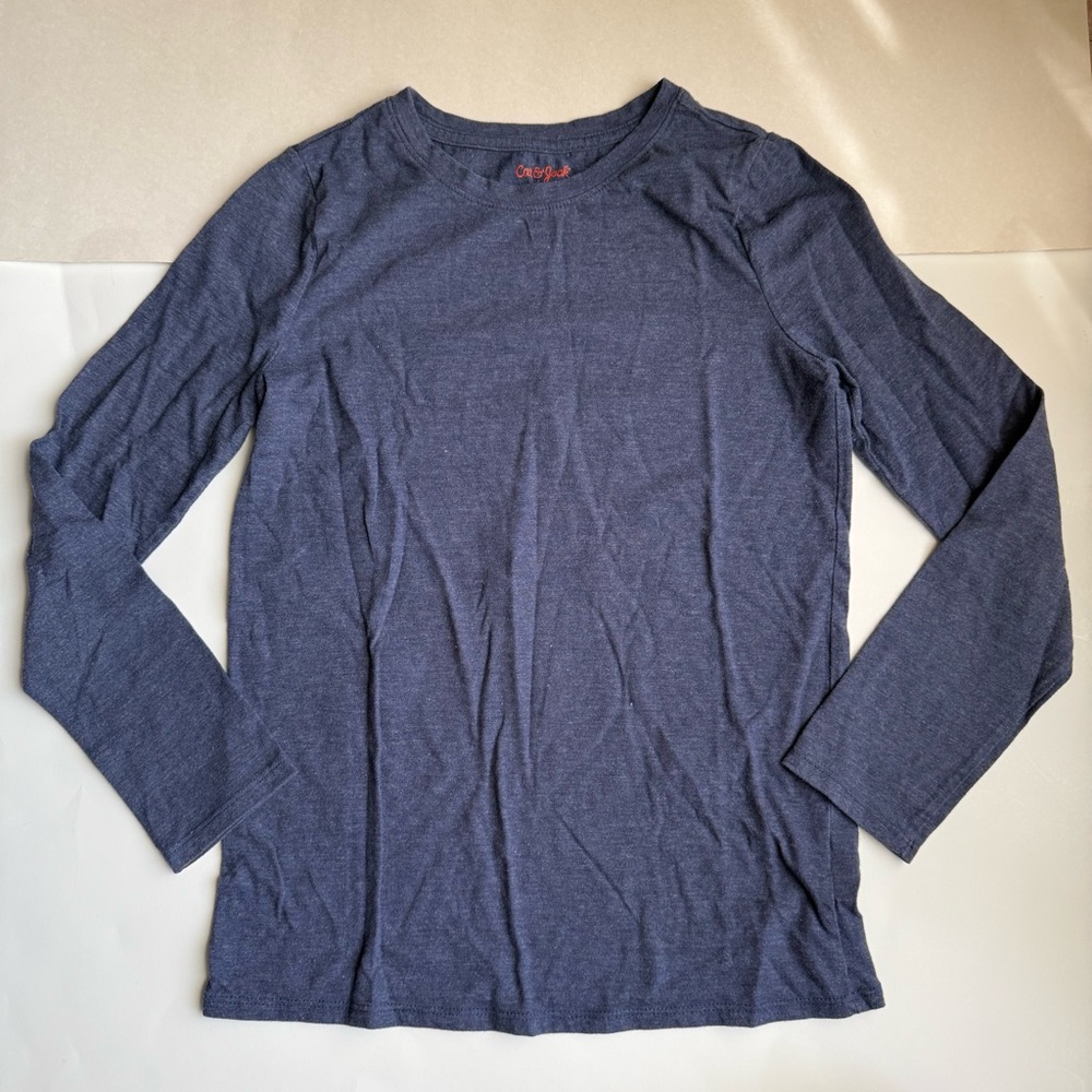 Cat & Jack Boys Blue Long Sleeve Shirt - Size Large (10/12) (Used)